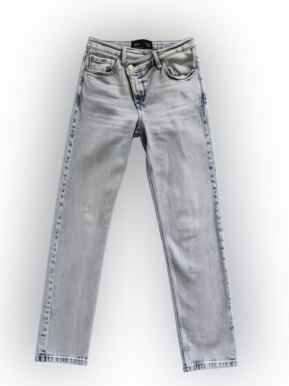 RARE Forever 21 x Barneys New York Asymmetrical Boyfriend Jeans 27